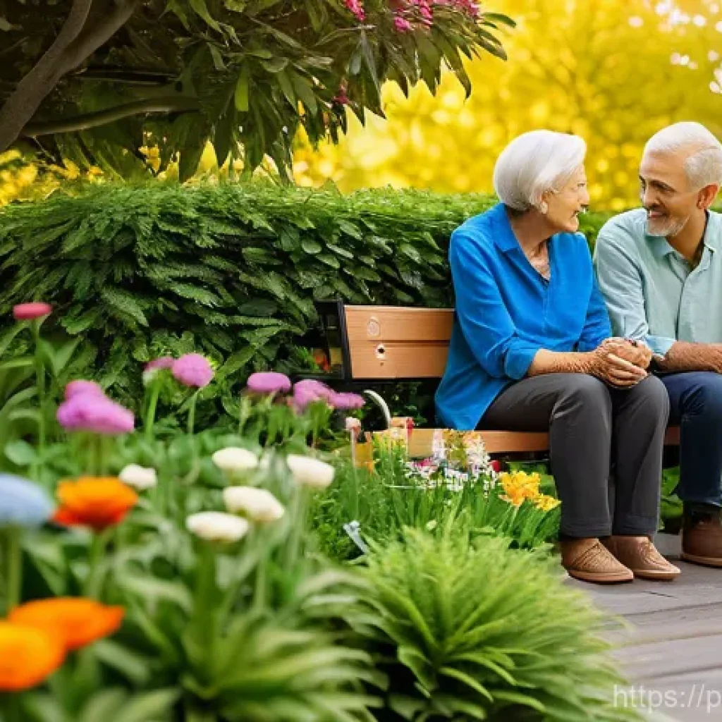 액티브 에이징과 환경적 요인 - **Prompt 1: Urban Green Oasis**
    A serene, vibrant urban park at golden hour. Sunlight filters th...